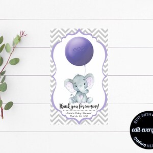 Elephant Baby Shower EOS Party Favor Baby Shower EOS Chapstick Favor Girl Baby Shower Party Favor Baby Shower Thank You EOS Party Favor
