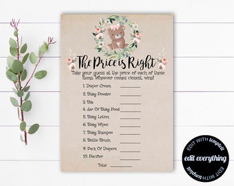 Beer Bloemen Babyshower De prijs is goed Spel Babyshower Spel Babyshower Prijs is goed Activiteit Babyshower De prijs is goed