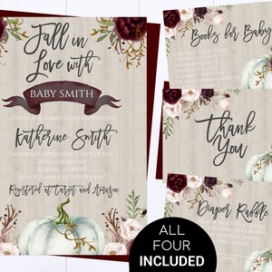 Fall In Love Pumpkin Baby Shower Invitation Template Pumpkin Baby Shower Invite Fall Baby Shower Invite Pumpkin Fall Baby Shower Invite