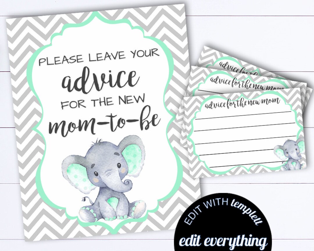 Baby Elephant Advice for New Mom Activity Elephant Advice for Mom Baby ...