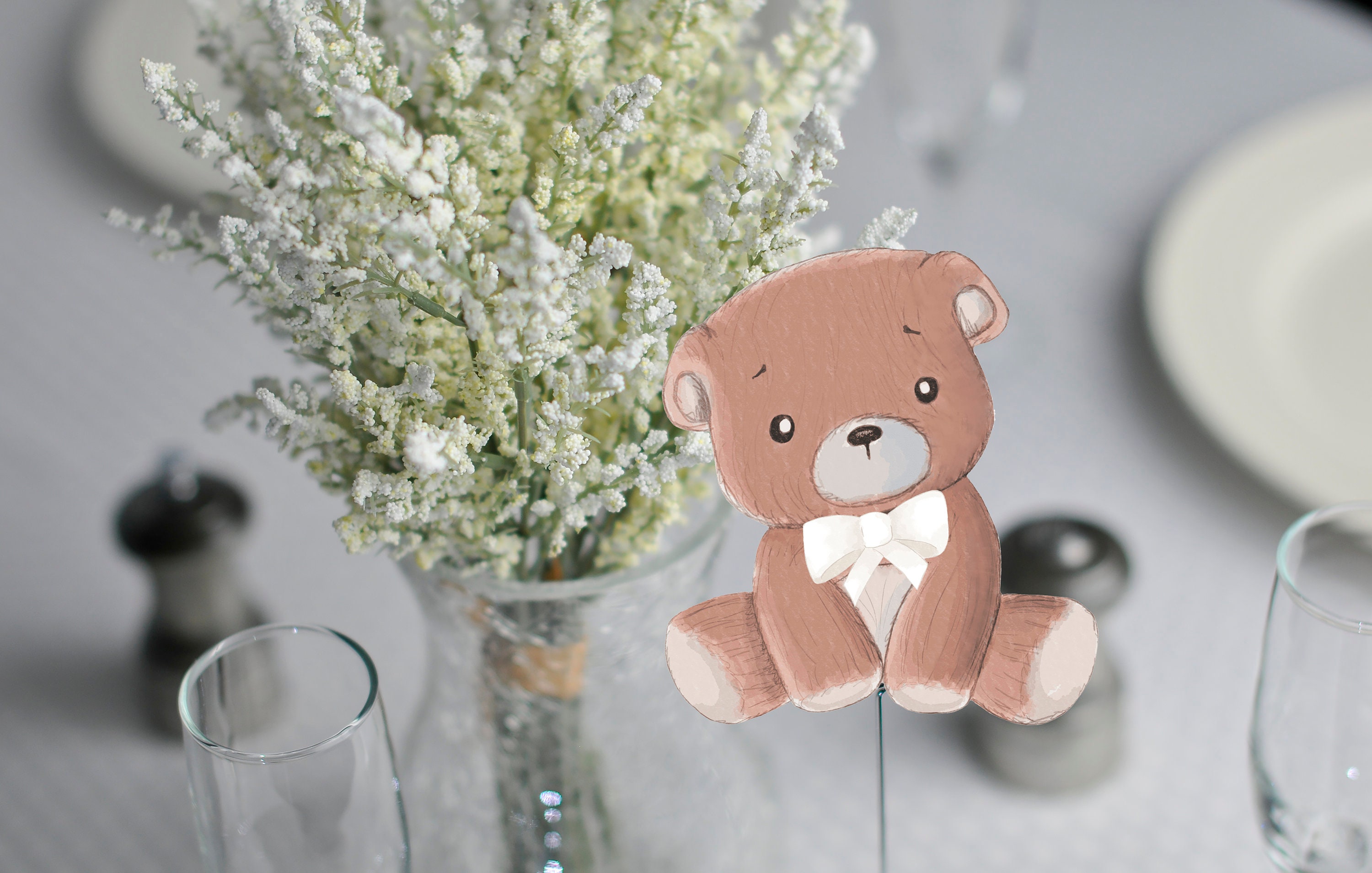 Bear Baby Shower Centerpiece Teddy Bear Baby Shower Centerpiece Diaper ...