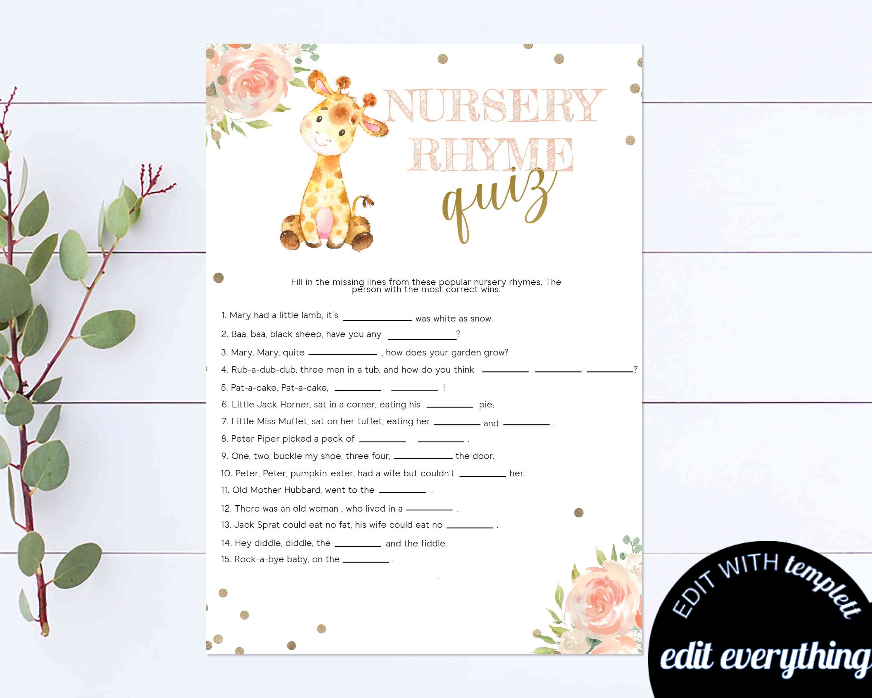 Game Baby shower Nursery rhyme Quiz Party, party, game, flower Arranging,  holidays png