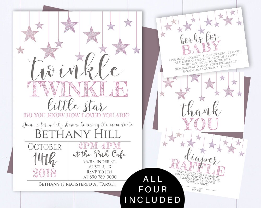 girl shower invitations