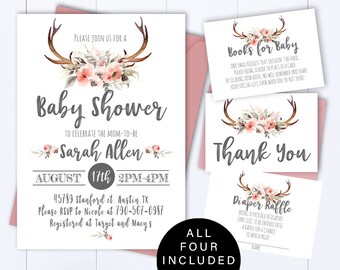 Floral Baby Shower Einladung Vorlage Floral Aquarell Baby Shower Einladen Mädchen Baby Shower Blumen Einladung Rustikale Baby Shower Invite