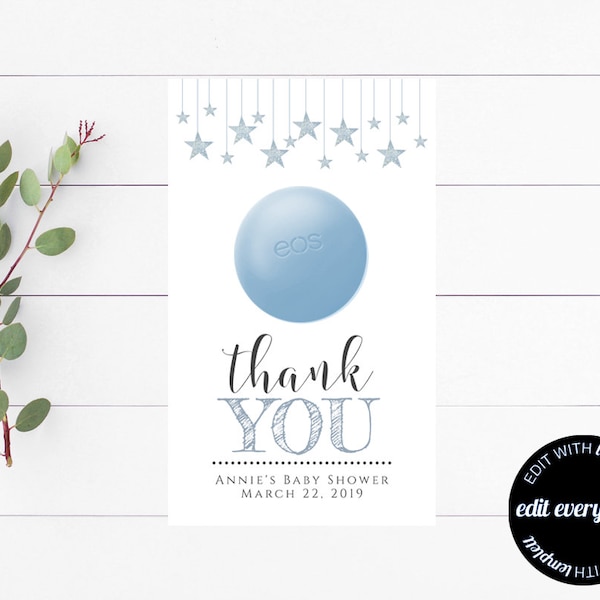 Twinkle Twinkle Baby Shower EOS Party Favor Baby Shower EOS Chapstick Favor Baby Shower Party Favor Baby Shower Thank You EOS Party Favor