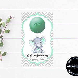Elephant Baby Shower EOS Party Favor Baby Shower EOS Chapstick Party Favor Boy Baby Shower Party Favor Baby Shower Thank You EOS Party Favor