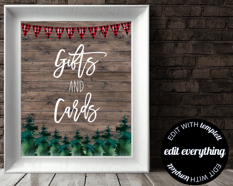 Lumberjack Gifts and Cards Sign Wood Gifts and Cards Baby Etsy