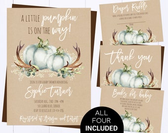 A Little Pumpkin Is On The Way Baby Shower Invitation Boho Pumpkin Baby Shower Invite Fall Pumpkin Baby Shower Invite Rustic Pumpkin Invite