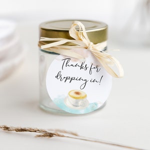 A Baby Is Brewing Baby Shower Favor Tag Coffee Baby Shower Gift Tag Brewing Baby Shower Tag Watercolor Baby Shower Thank You Tag MD1