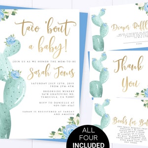Taco Bout A Baby Shower Invitation Fiesta Baby Shower Invite Floral Cactus Baby Boy Invite Cinco De Mayo Fiesta Baby Shower Southwestern