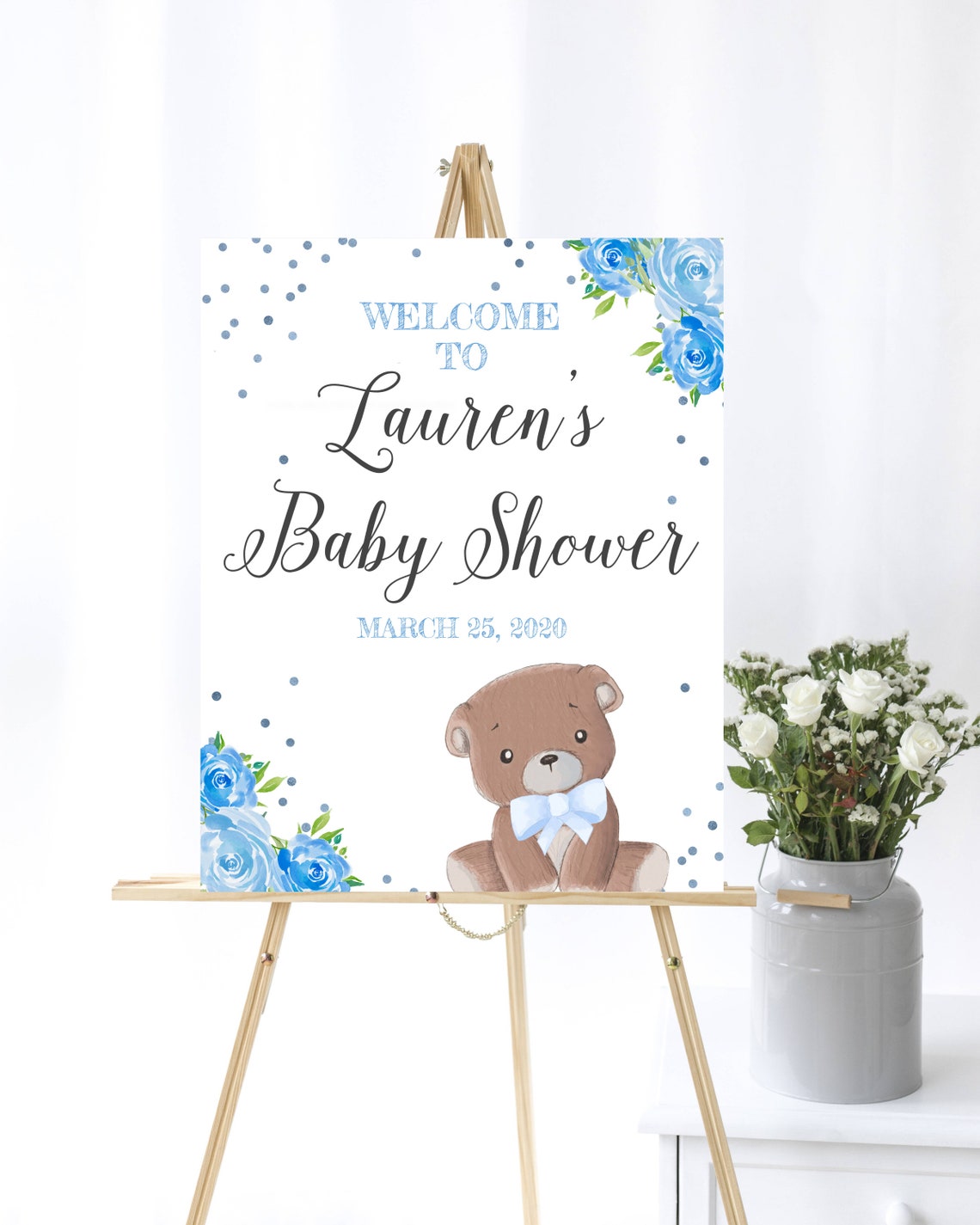 Teddy Bear Baby Shower Welcome Sign Baby Shower Welcome Sign - Etsy Ireland
