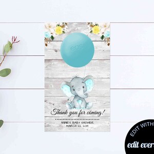 Elephant Baby Shower EOS Party Favor Baby Shower EOS Chapstick Party Favor Boy Baby Shower Party Favor Baby Shower Thank You EOS Party Favor