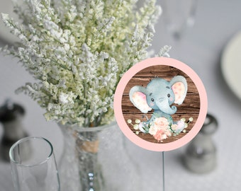 Elephant Baby Shower Centerpiece Pink Elephant Baby Shower Centerpiece Elephant Pink Floral Table Centerpiece Baby Shower Table Centerpiece