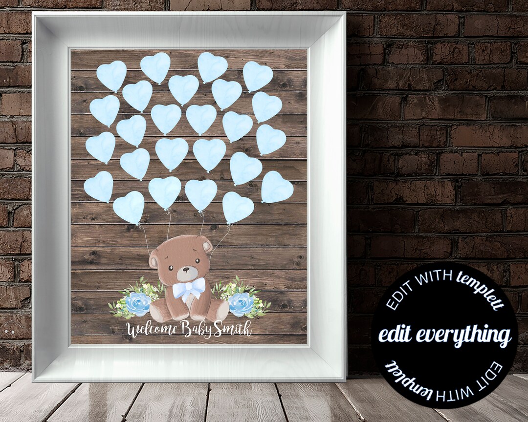 Baby Shower Guest Book With Photo Frame