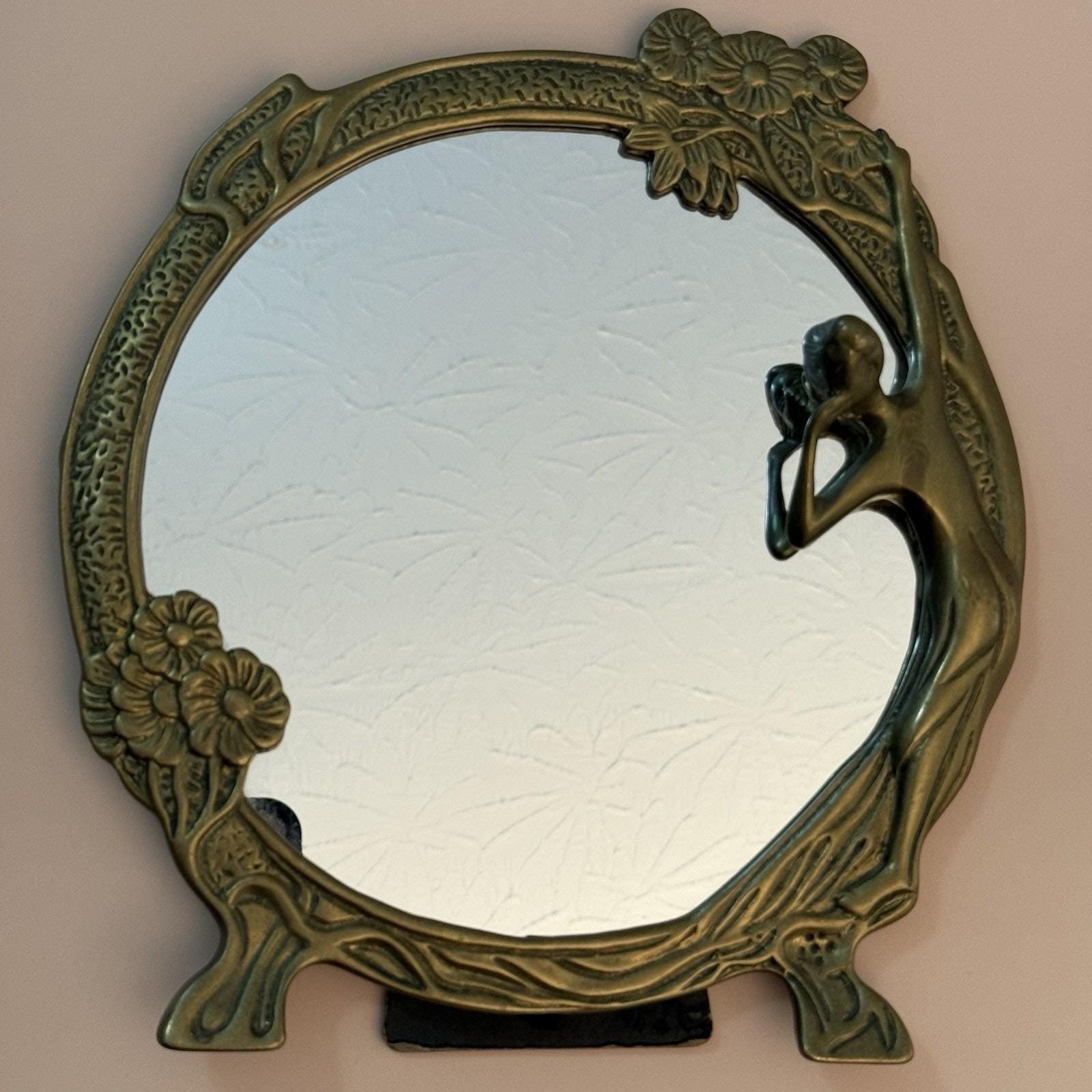 Art Nouveau Mirror With Lady - Etsy