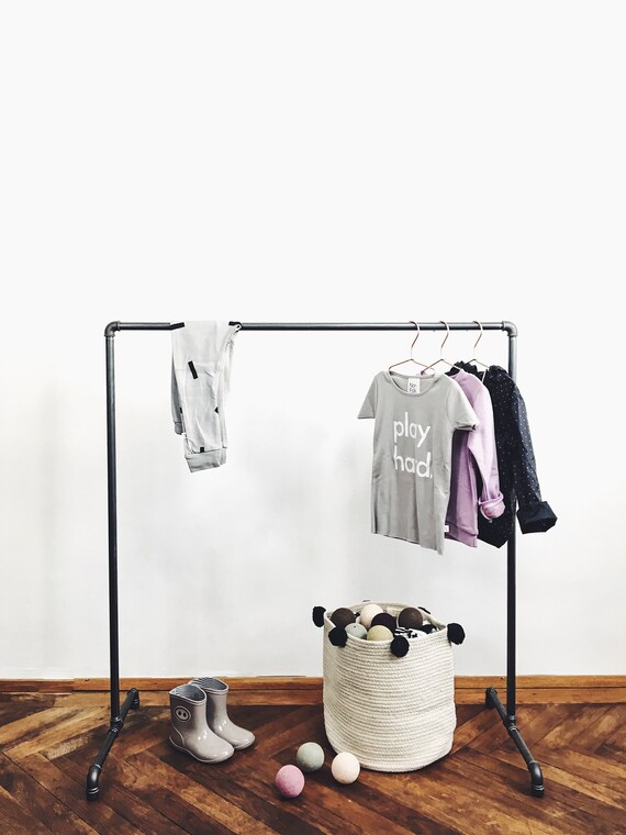 Mini Raw Kleiderstange Industry Kinder Garderobe Etsy