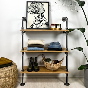 Libreria stile Industrial MESTA, Elegante, 74x30x154,5cm, Acciaio