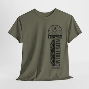 Nostromo 002 Sci Fi Horror T-Shirt | Retro Shirt | USCSS | Weyland Yutani | Graphic Tee | Heavy Cotton Tee