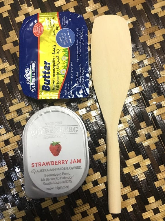 Mini Wooden Spatula Handmade Butter Spread Cheese Bread Butter Etsy