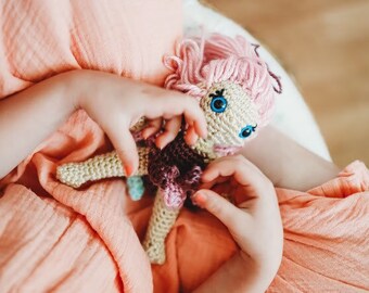 Crochet fairy, handmade doll, stuffed toy