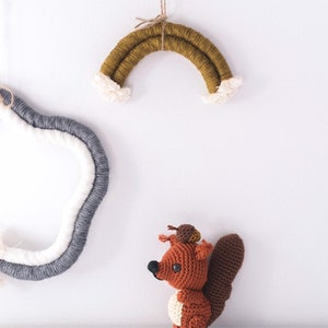 Stuffed squirrel, crochet toy, handmade animal, small acorn image 3