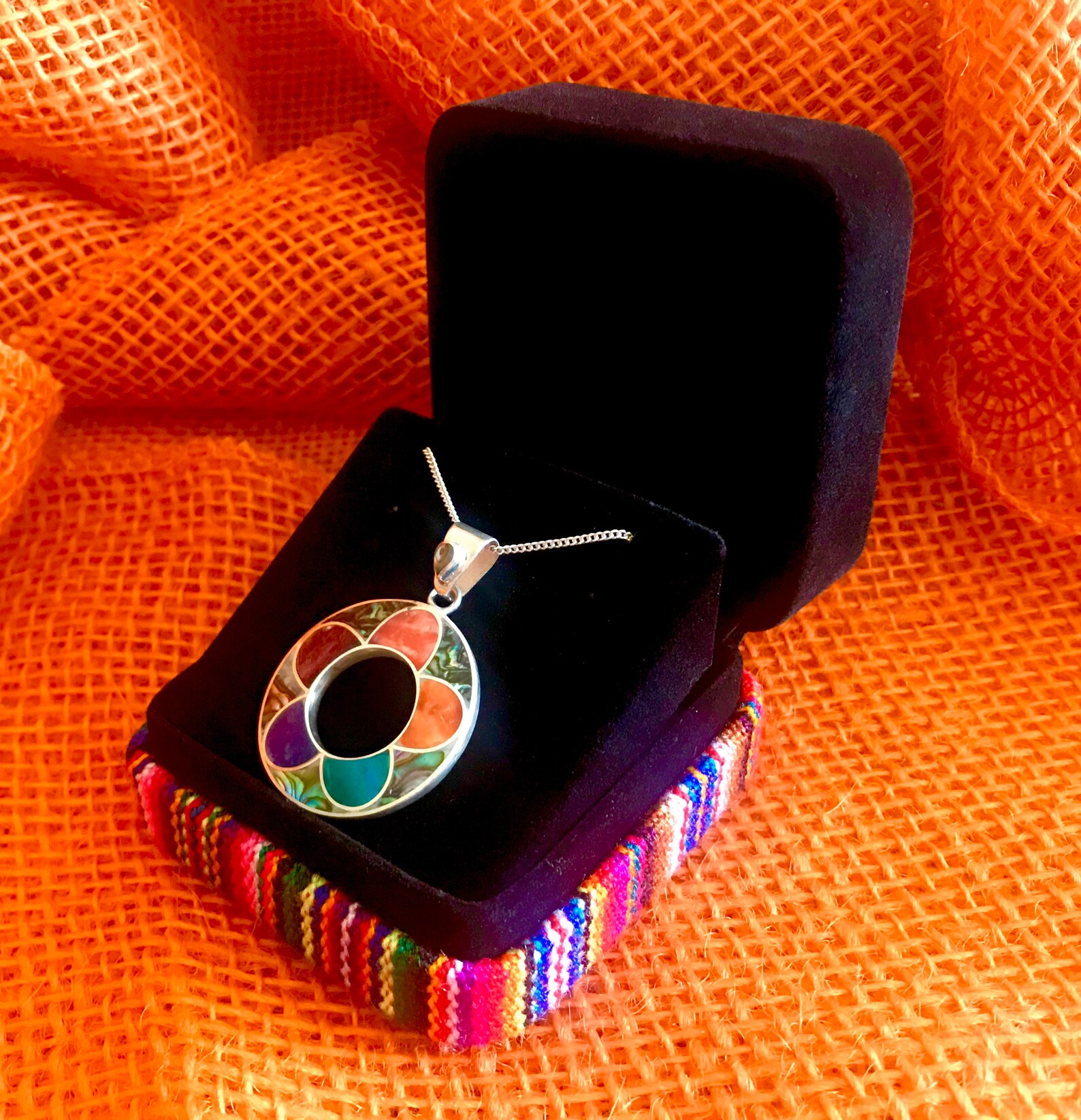 Peruvian jewelry 950 Sterling silver Flower necklace & Etsy