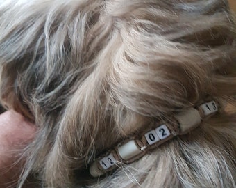 EM-céramique collier anti-tique chiens buckle avec numéro téléphone
