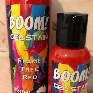 BOOM Gel Stain Flame Tree Red