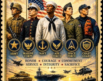 アメリカ軍各部隊の壁掛けアート 250周年記念 愛国的なポスター アメリカ独立 ヴィンテージ装飾プリント