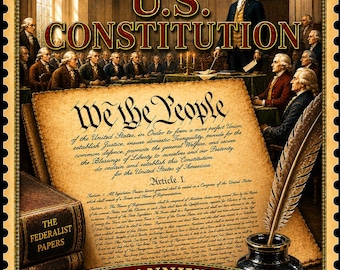 米国憲法250周年記念ヴィンテージ愛国的壁掛けアート印刷可能We The Peopleポスター装飾