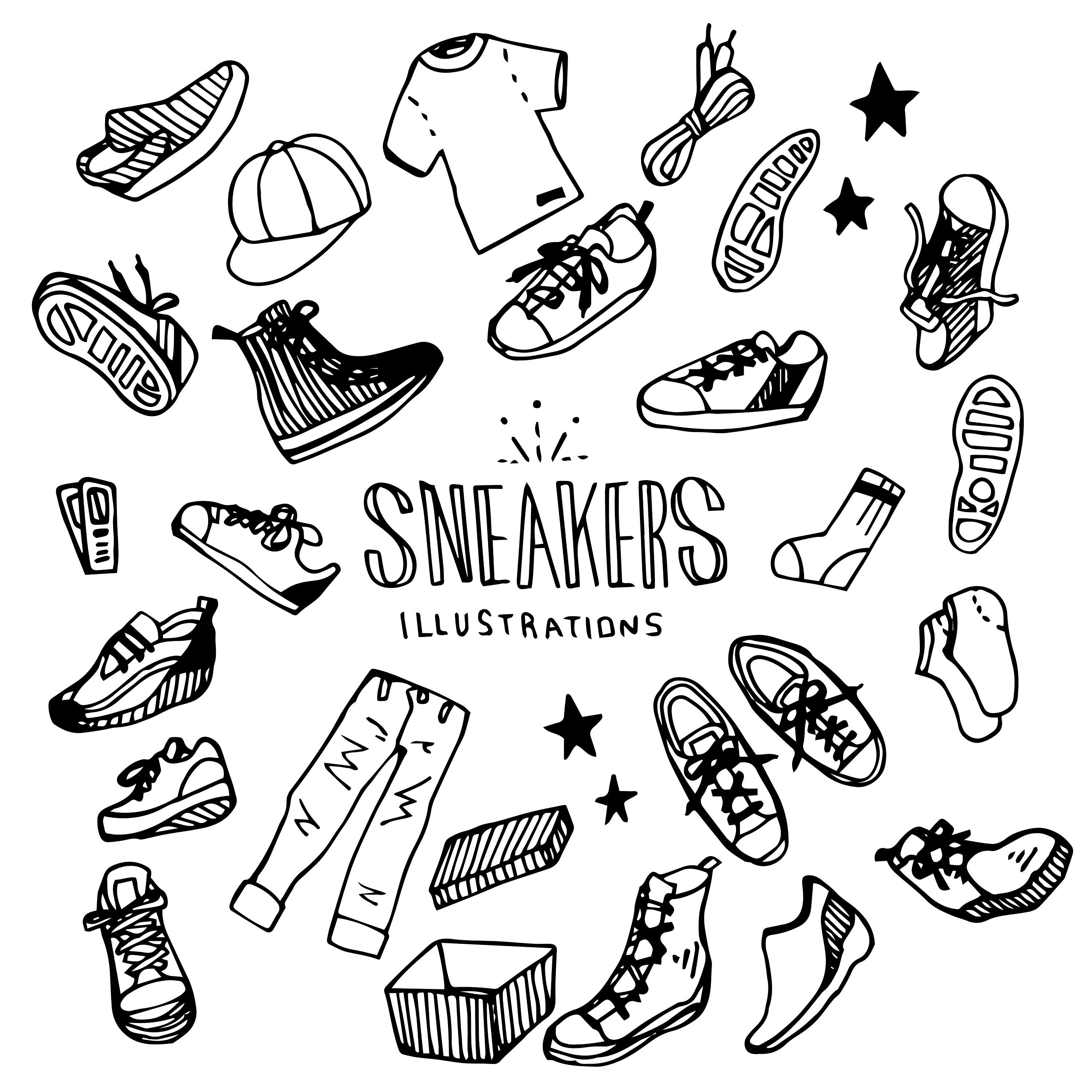 Sneakers Illustration Pack (elements)/shoes,shoe,fashion,dress