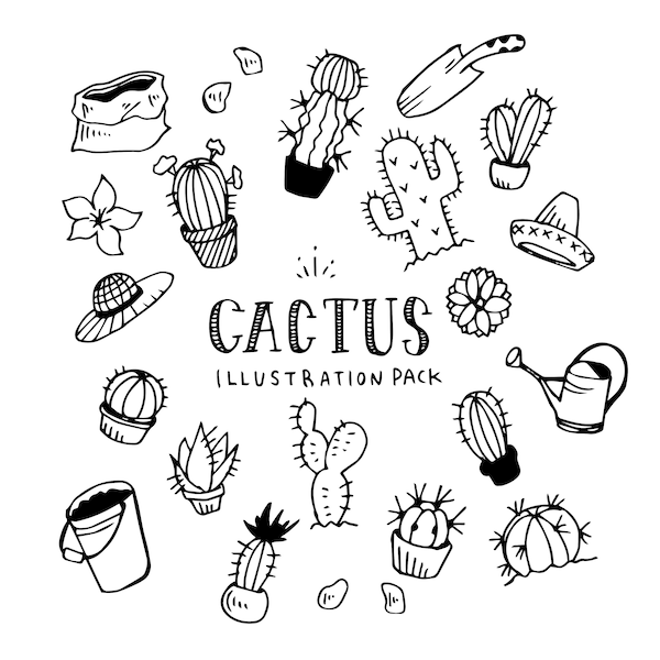 Doodle Cactus - Etsy