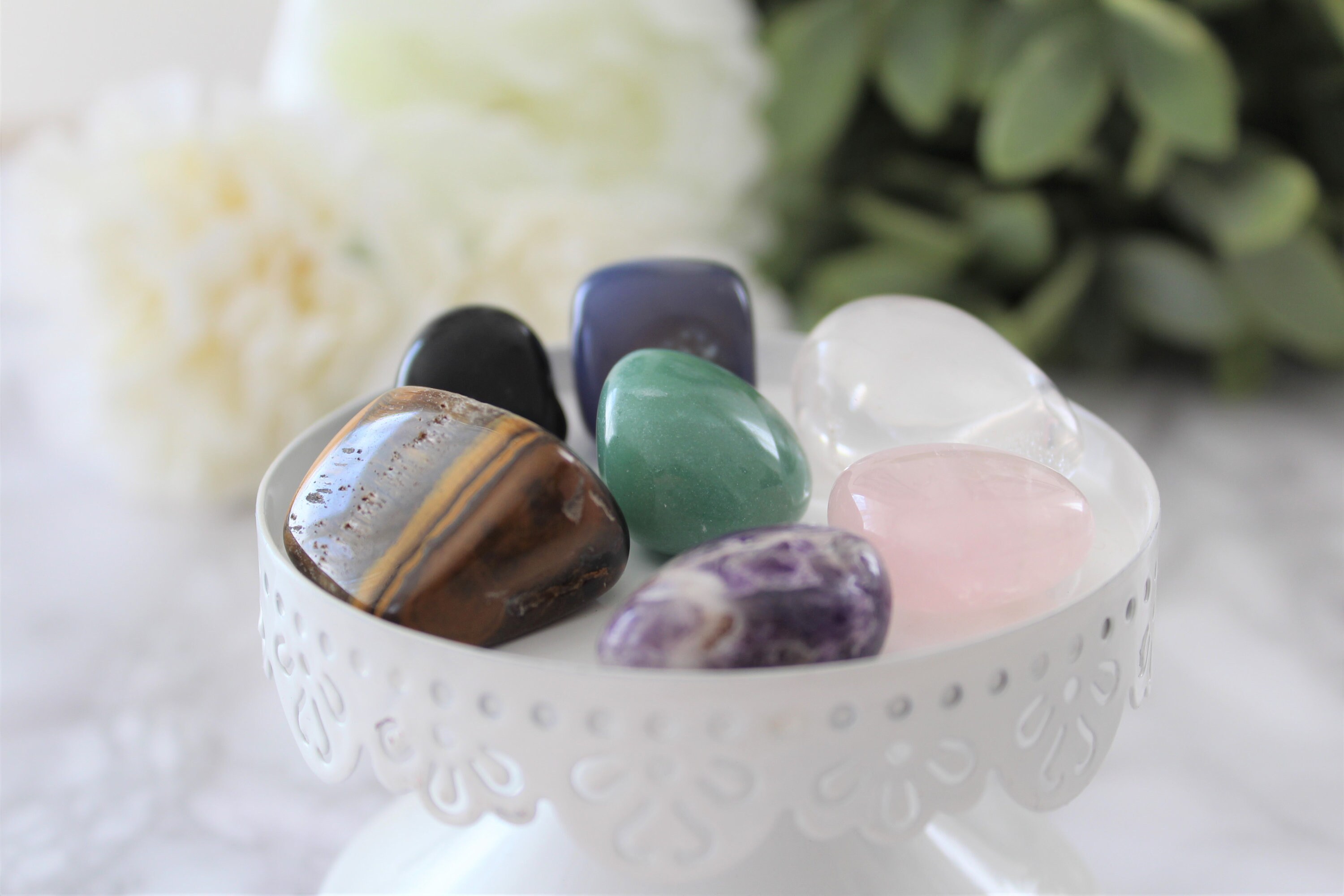 Set Cristaux Débutants, Kit Pierre Chakras, Box Pierre, Kit Chakras Stone, Roulée, 7 Pierres Naturel