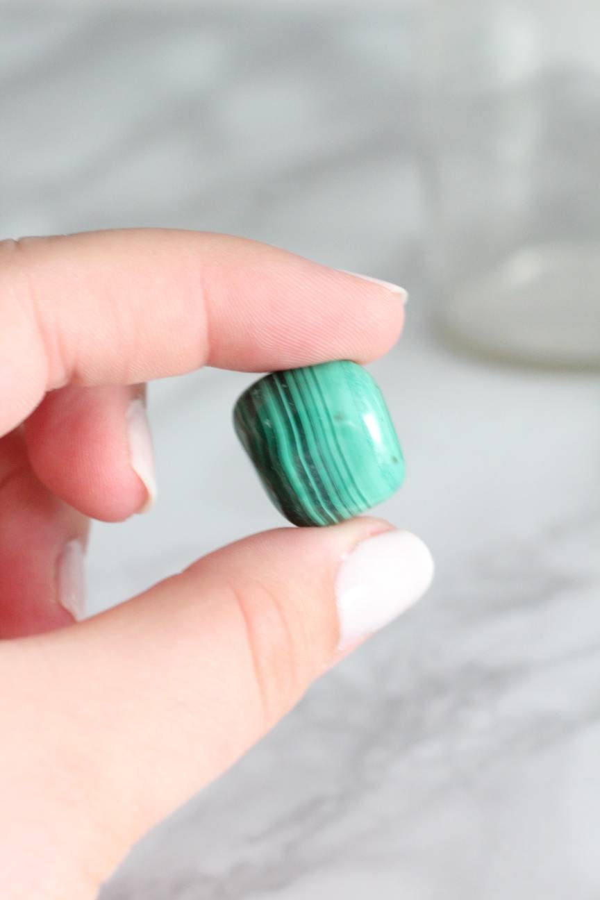 2-3 cm Malachite, Malachite Stone, Pierre Naturelle Roulée Pierre Précieuse Verte, Malachite, Chakra