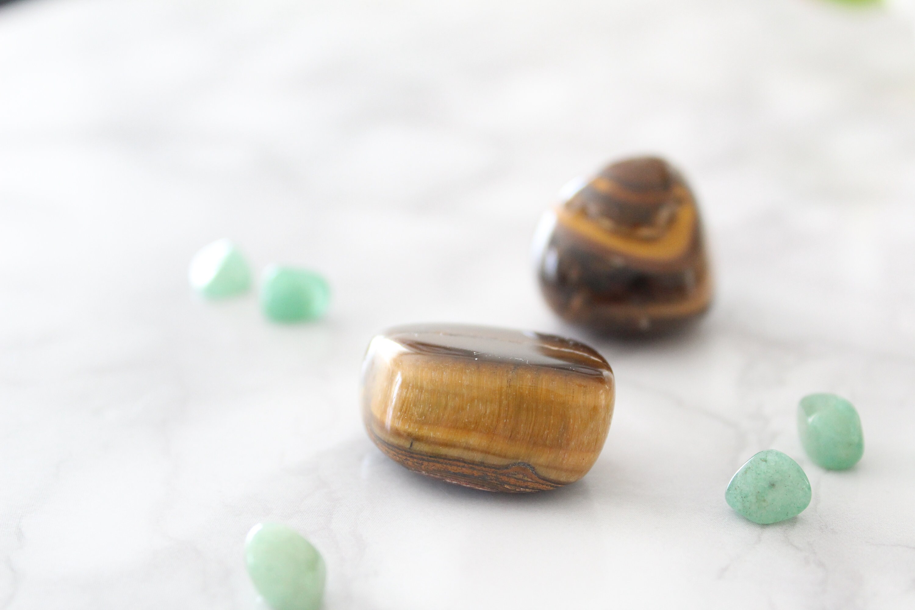 3-4 cm Oeil de Tigre Pierre Naturelle Roulée Pierre Précieuse Marron, Tiger's Eye Semi-Précieuse, Ba