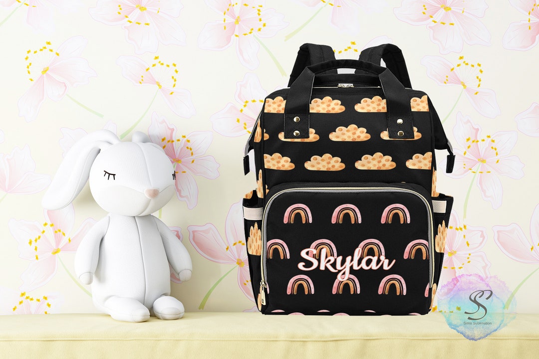 Black/ Gold Boho Rainbow Custom Diaper Bag - Etsy