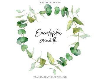 Aquarell Eukalyptus Rahmen Heller Smaragd Kranz Minimalismus HochzeitSeinladung Boho Grün Blätter Botanisches Grün Laub Grußkarte