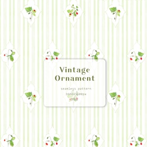 Aquarell Erdbeere Musterdesigns Vintage Obst Digitales Papier Set Retro Sommer Streifen Cottagecore Scrapbooking Hintergründe