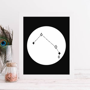 Aries Zodiac Wall Printable / Constellation Art / Astrology Digital Print / Zodiac Print / Zodiac Gift / Aries Printable