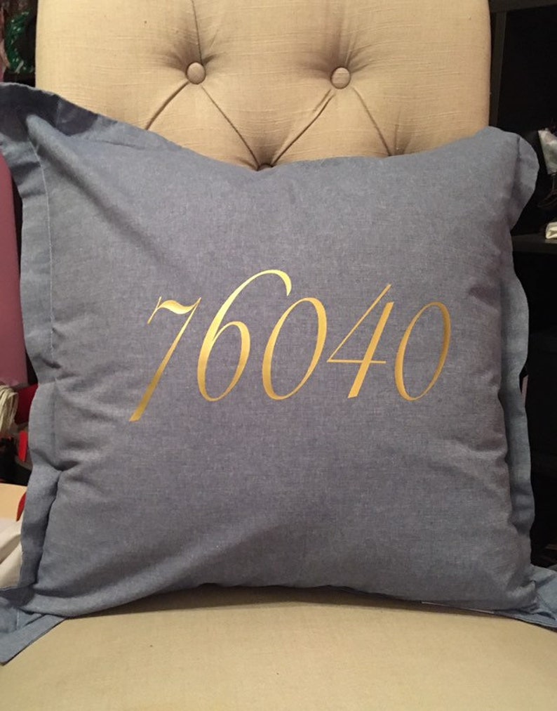 Custom zip code pillow Etsy