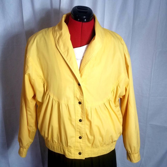 Vintage 80s London Fog Yellow Rain Jacket