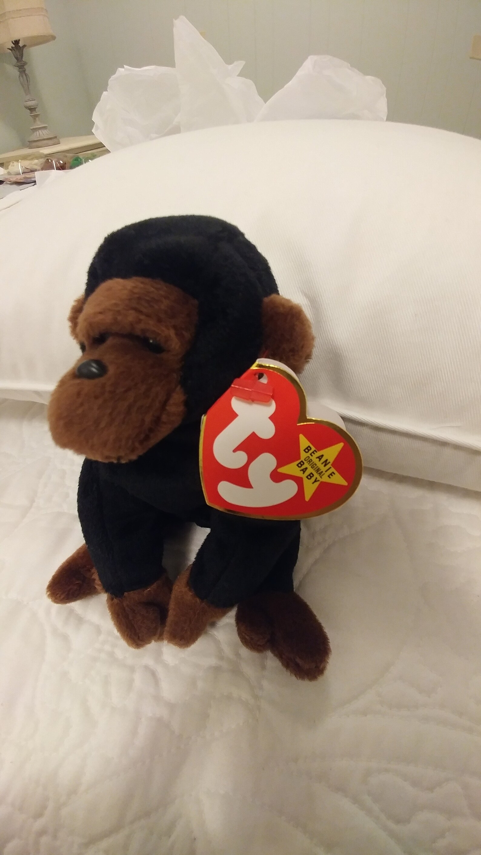 CONGO Ty Beanie Baby. Mint Condition With Tag Errors. Made in China