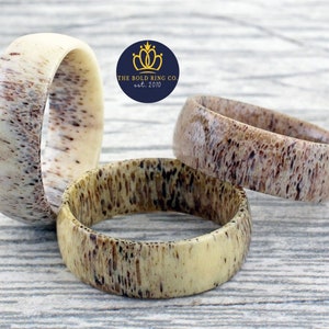 Genuine Deer Antler Ring, Elk Antler Ring, Moose Antler Ring, Unique Outdoor Ring, Antler Engagement Rings, Antler Wedding Rings