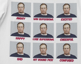 New England Patriots Funny Bill Belichick Face Shirt