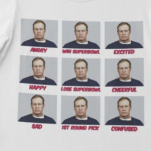 New England Patriots Funny Bill Belichick Face Shirt