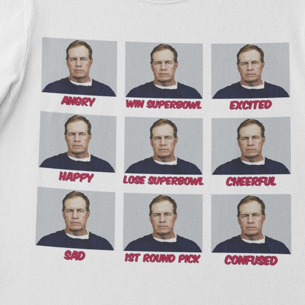 New England Patriots Funny Bill Belichick Face Shirt