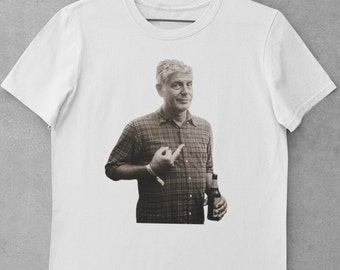 Anthony Bourdain Middle Finger Shirt Original, Parts Unknown Shirt, Kitchen Confidential Shirt