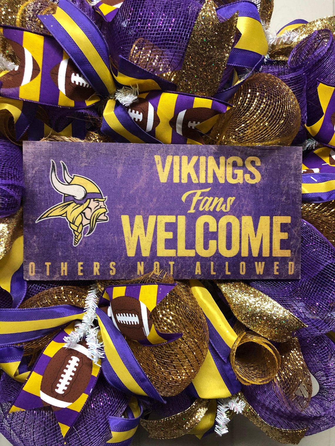 Minnesota Vikings Wreath | Etsy