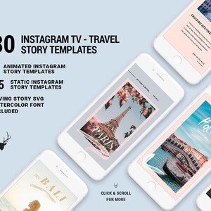 IGTV Voyage - histoires animées Insta - créatif, moderne, Influencer, photographe, mode, nourriture, voyage modèles TV Instagram Extra Long