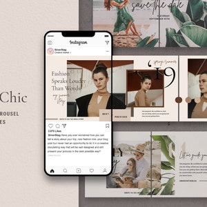 InstaChic - Plantillas de publicaciones de Instagram Carousel